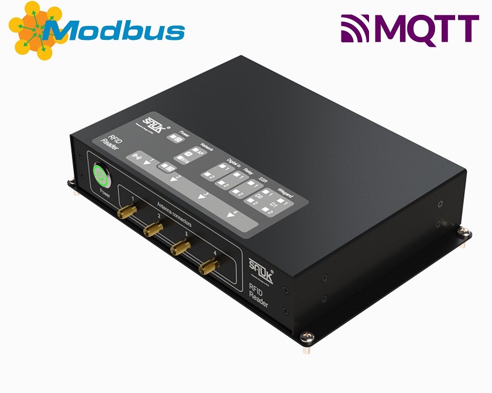 SAUK E4 UHF RFID считыватель с MQTT и MODBUS